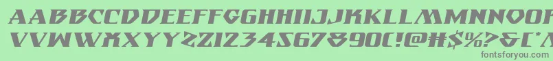 フォントEternalknightexpandital – 緑の背景に灰色の文字