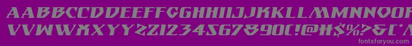 フォントEternalknightexpandital – 紫の背景に灰色の文字