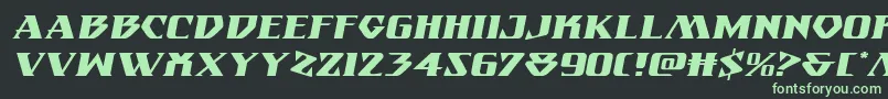 Шрифт Eternalknightexpandital – зелёные шрифты на чёрном фоне