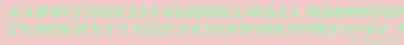 Шрифт Eternalknightexpandital – зелёные шрифты на розовом фоне