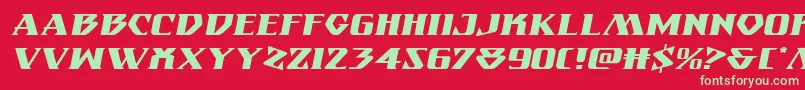 Eternalknightexpandital Font – Green Fonts on Red Background
