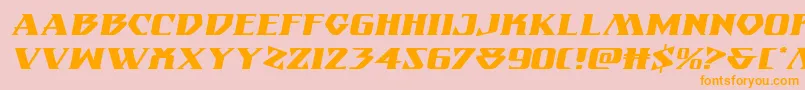 Шрифт Eternalknightexpandital – оранжевые шрифты на розовом фоне