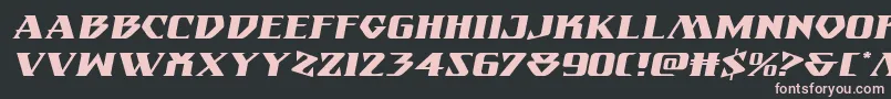 Шрифт Eternalknightexpandital – розовые шрифты на чёрном фоне