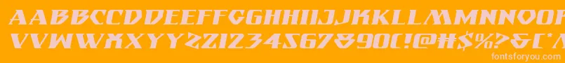 Шрифт Eternalknightexpandital – розовые шрифты на оранжевом фоне