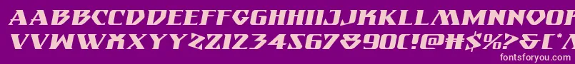 Eternalknightexpandital-fontti – vaaleanpunaiset fontit violetilla taustalla