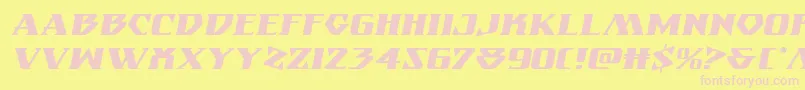 Eternalknightexpandital Font – Pink Fonts on Yellow Background