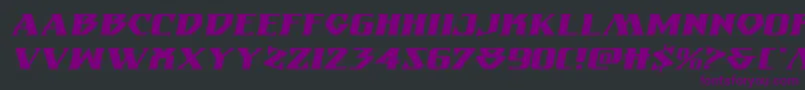 Шрифт Eternalknightexpandital – фиолетовые шрифты на чёрном фоне