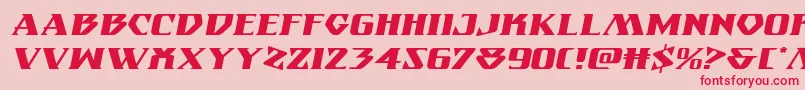 Шрифт Eternalknightexpandital – красные шрифты на розовом фоне