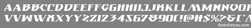 フォントEternalknightexpandital – 灰色の背景に白い文字