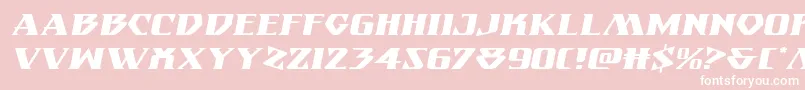 Eternalknightexpandital-fontti – valkoiset fontit vaaleanpunaisella taustalla