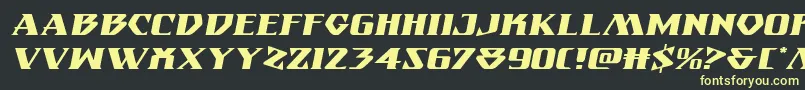 Eternalknightexpandital Font – Yellow Fonts on Black Background