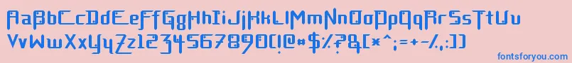 DiamondFantasyNormal Font – Blue Fonts on Pink Background