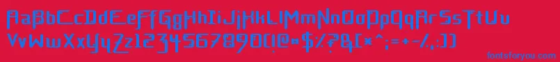 DiamondFantasyNormal Font – Blue Fonts on Red Background