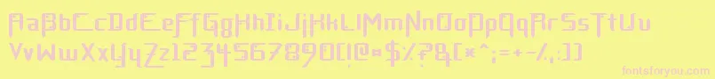 DiamondFantasyNormal Font – Pink Fonts on Yellow Background