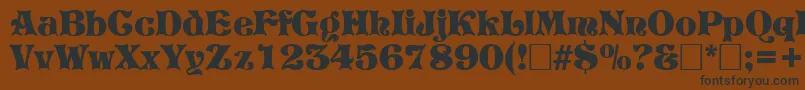 PretoriaRegular-Schriftart – Schwarze Schriften auf braunem Hintergrund