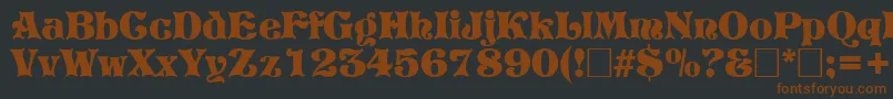 PretoriaRegular Font – Brown Fonts on Black Background