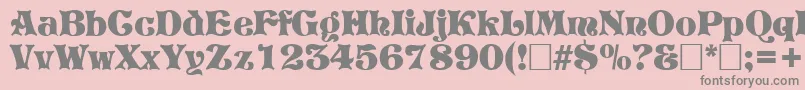 PretoriaRegular Font – Gray Fonts on Pink Background