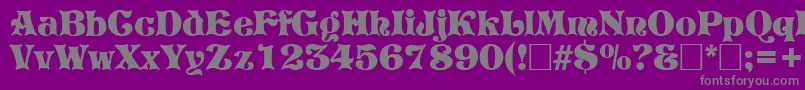 PretoriaRegular Font – Gray Fonts on Purple Background