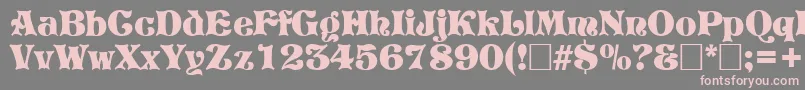 PretoriaRegular-fontti – vaaleanpunaiset fontit harmaalla taustalla
