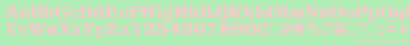 Шрифт PretoriaRegular – розовые шрифты на зелёном фоне