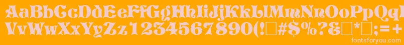 PretoriaRegular Font – Pink Fonts on Orange Background