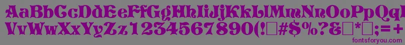 PretoriaRegular Font – Purple Fonts on Gray Background