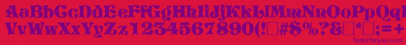 PretoriaRegular Font – Purple Fonts on Red Background
