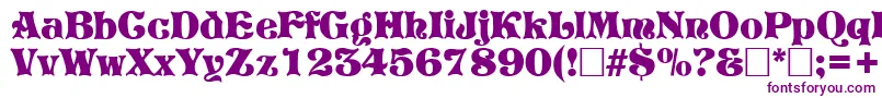 PretoriaRegular Font – Purple Fonts on White Background