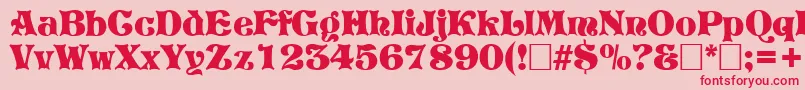 More about PretoriaRegular Font PretoriaRegular Font – Red Fonts on Pink Background