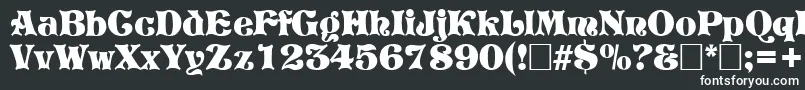 Шрифт PretoriaRegular – белые шрифты на чёрном фоне