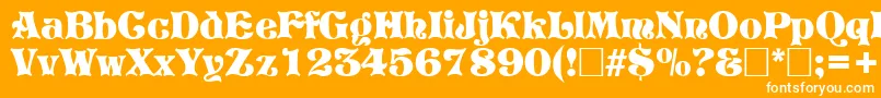 PretoriaRegular Font – White Fonts on Orange Background