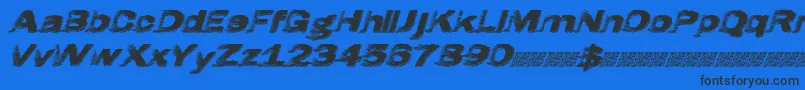 Hatch Font – Black Fonts on Blue Background