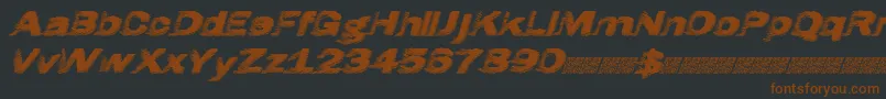 Hatch-fontti – ruskeat fontit mustalla taustalla