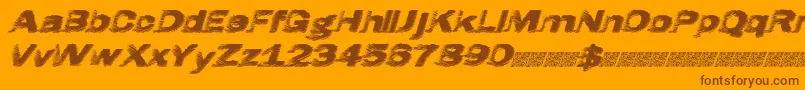 Hatch Font – Brown Fonts on Orange Background