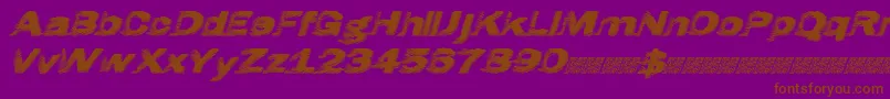Hatch Font – Brown Fonts on Purple Background