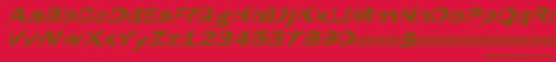 Hatch Font – Brown Fonts on Red Background
