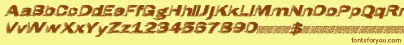 Hatch Font – Brown Fonts on Yellow Background