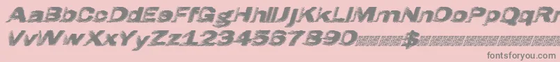 Hatch Font – Gray Fonts on Pink Background
