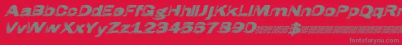 Hatch Font – Gray Fonts on Red Background