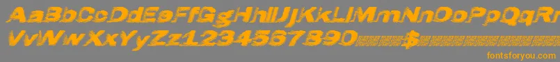 Hatch Font – Orange Fonts on Gray Background