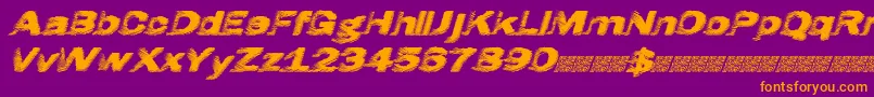 Hatch Font – Orange Fonts on Purple Background