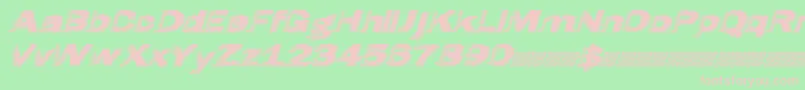 Hatch Font – Pink Fonts on Green Background