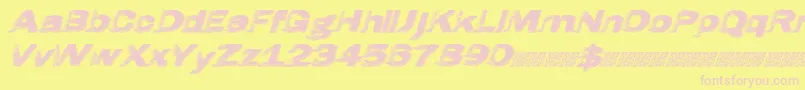 Hatch Font – Pink Fonts on Yellow Background