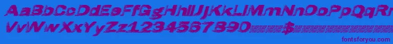 Hatch Font – Purple Fonts on Blue Background