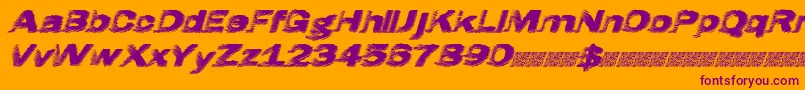 Hatch Font – Purple Fonts on Orange Background