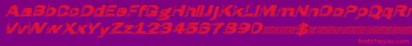 Hatch Font – Red Fonts on Purple Background