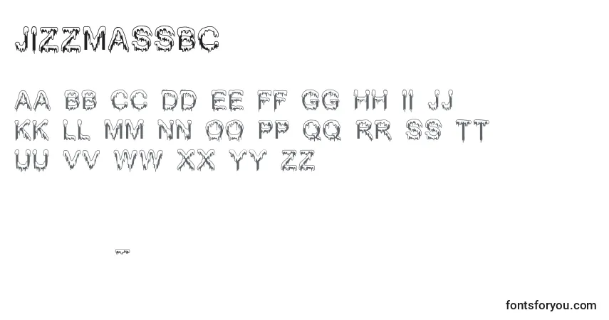 Schriftart JizzMassBc – Alphabet, Zahlen, spezielle Symbole