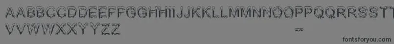 JizzMassBc-Schriftart – Schwarze Schriften auf grauem Hintergrund