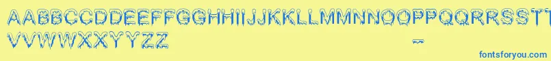 JizzMassBc Font – Blue Fonts on Yellow Background