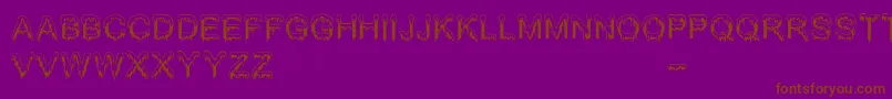 JizzMassBc Font – Brown Fonts on Purple Background